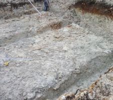 Retrait des terres - fouilles