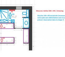 Plan dressing   SDE / WC (chambre parents)