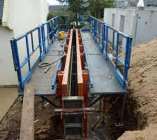 Pr&eacute;paration mur de soutenement