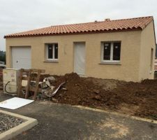 Vue avant après terrassement pour raccordement