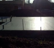 Dalle terminée. Coulage +3 jours