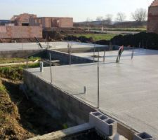 Dalle terminée. Coulage +3 jours