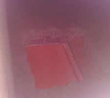 Ebauche du conduit de cheminée (vue du grenier)