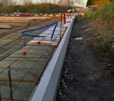 Pose des planelles en beton cellulaire