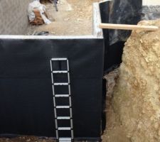 Pose delta mur descente de garage