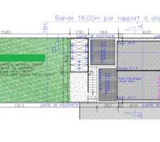 Le plan de masse de la maison avant travaux.