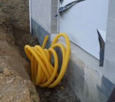 Mise en plain du drain