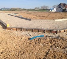 L'entr&eacute;e de notre parcelle (longueur en biais)