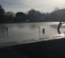 La dalle fra&icirc;chement coul&eacute;e