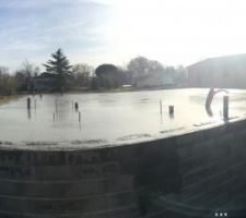 La dalle fra&icirc;chement coul&eacute;e