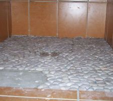 La faïence mal coupée en bas.