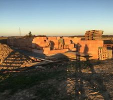 El&eacute;vation des murs du RdC