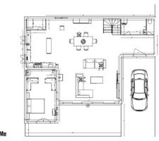 Bonjour ,voila le plan de notre future maison,avec chambre parentale au rdc,vos avis,merci