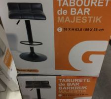 Tabouret Gifi 29euros l'unité