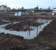 Le coulage de la fondation