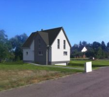 Voici notre future maison! Implantation 3D sur le terrain