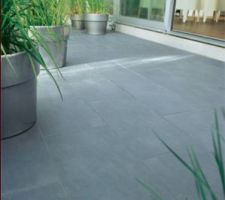 10 juillet : achat du carrelage pour la terrasse