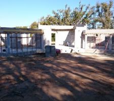 Poteaux et poutres b&eacute;tons des terrasses