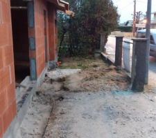 Dépose de la murette