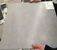 Nous avons enfin choisi le carelage de la maison 20m2 de carrelage 45*45 pour la salle de bain, 70m2 de carrelage rectangle et 40m2 de plinthes. Chez leroy merlin a reims gris galet n3 oslo