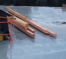 Début de la pose de la structure