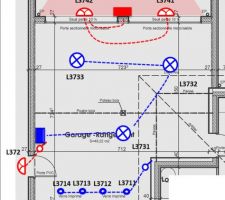 Plan électrique architectural - Eclairage garage