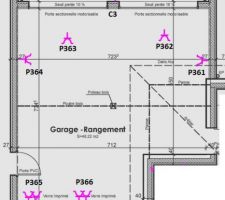 Plan électrique architectural - Prises garage