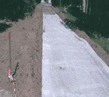 Chemin avec geotextile