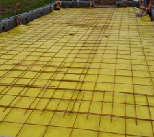 Lit de sable   Film polyane anti-termites   feraillage