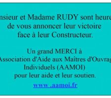 Après 5 ans de galères aux tribunaux de Briey et de Nancy, c'est fait !