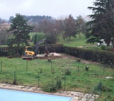 Terrassement et puit perdu
