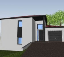 "Nouveau projet" :vue façade sud