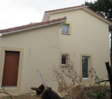 Encadrements en cours de séchage