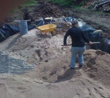 Travaux d'assainissement.