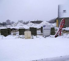Réception des parpaings sous la neige