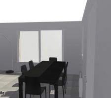 Plan d'aménagement et décoration de notre maison avec HomeByMe: la salle à manger