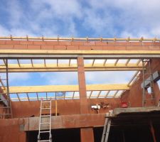 Pose charpente 1 er étage