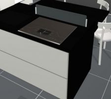 Vues 3D de la future cuisine
