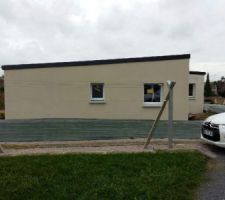 Enduit blanc de noirmoutier et gris etretat de chez PRB