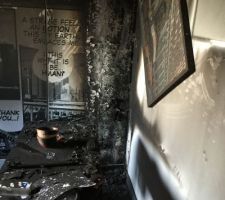 Chambre de mon fils après incendie