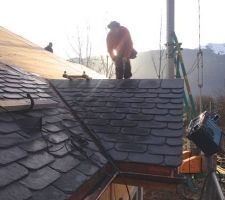 Pose d'ardoise niveau entr&eacute;e