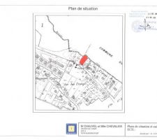 Positionnement du terrain sur la commune