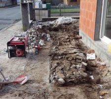 Une partie de la dalle