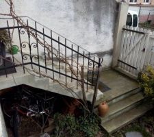 Escalier en béton avec 2 paliers orienté nord-est