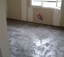 Carrelage chambres du haut.