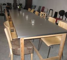 Les tables s.a.m avec les chaises du moment!