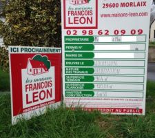 Affichage du permis sur notre terrain