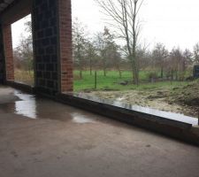 Seuils en pierre bleue posés