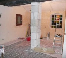 Remplacement d'une fenêtre de la cuisine par des briques de verre