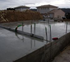 Construction du vide sanitaire.